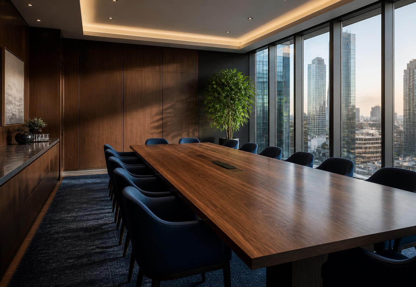 The PGFS boardroom in Adelaide, where client strategy meetings are held