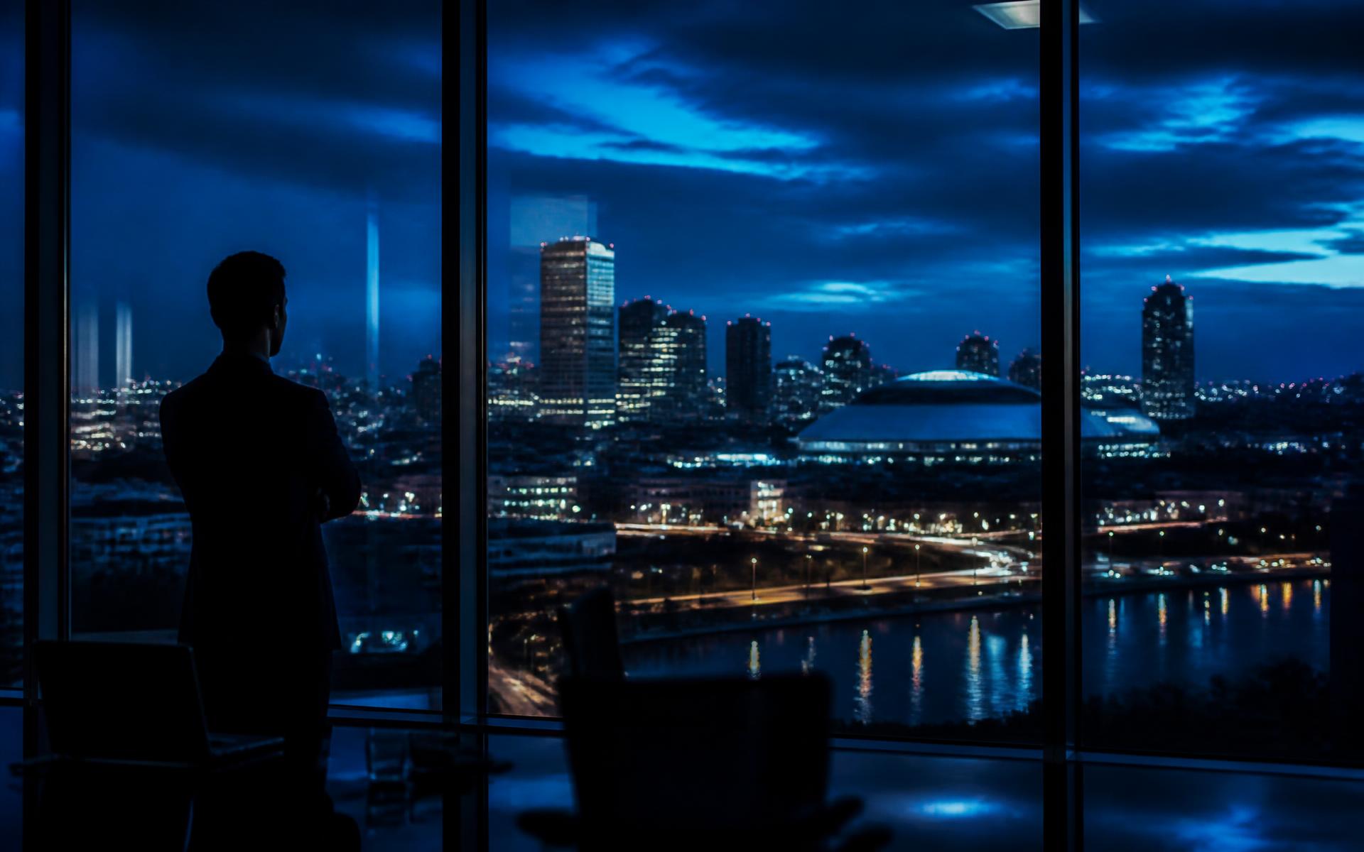 Adelaide skyline at dusk